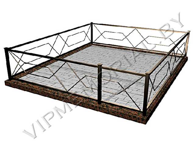 Металлическая ограда OM-01 - изображение №1